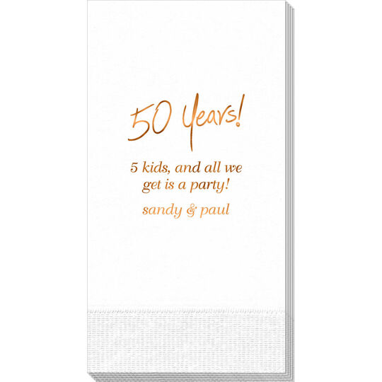 Fun 50 Years Guest Towels